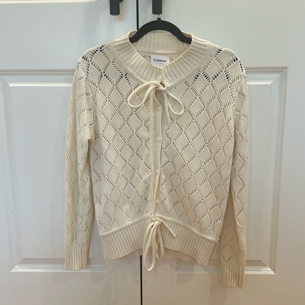 Callahan Knitwear Crème Val Cardigan. Worn once.